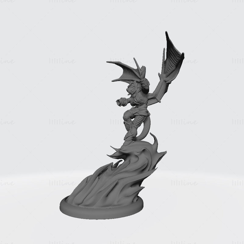 Fem Magma Dragonborn Shaman Модель для 3D-печати