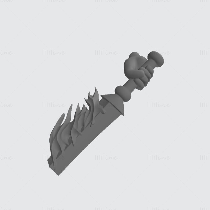 Fem Magma Dragonborn Sjamaan 3D-printmodel