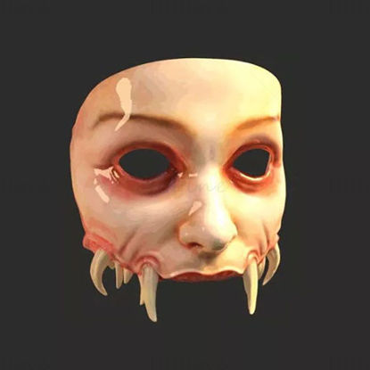 3D-Druckmodell der weiblichen Dämonenmaske