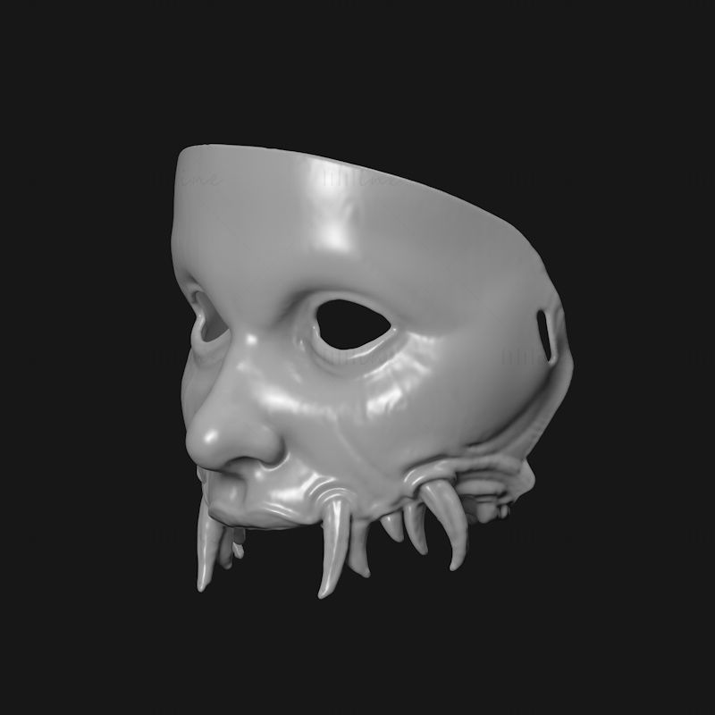 Female demon mask 3d print model