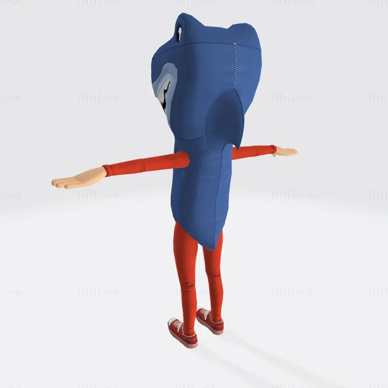 Costum de rechin pentru femeie Model portocaliu de imprimare 3D