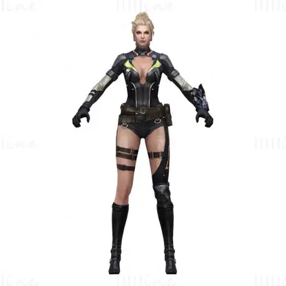 Female soldier 3d model