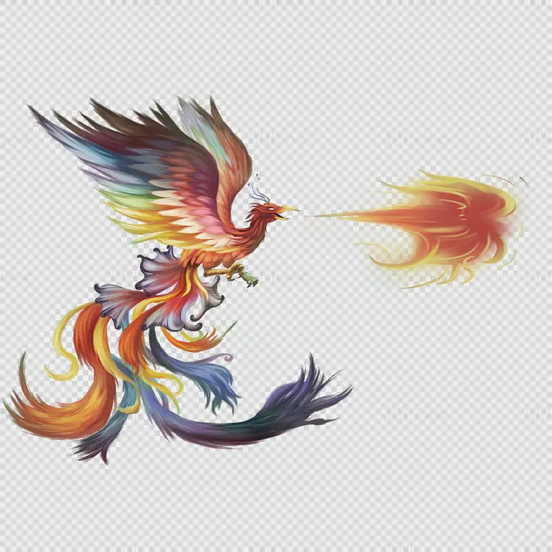 Feng-Huang Phoenix illustration Chinese mythological creature