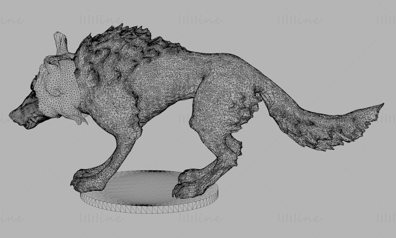 芬里尔狼3D打印模型