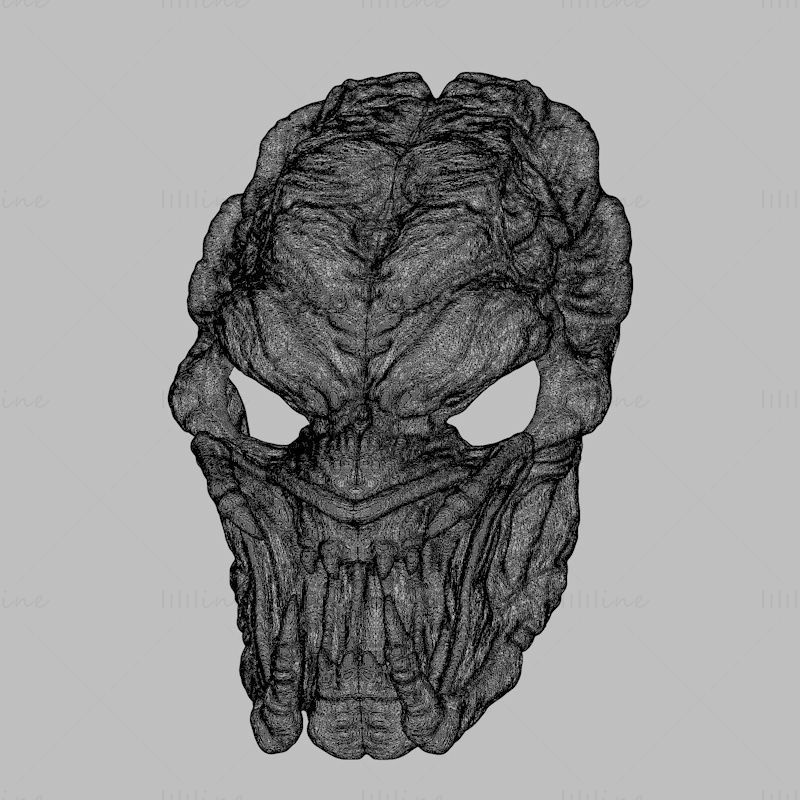3d модель маски для лица Feral Predator для печати