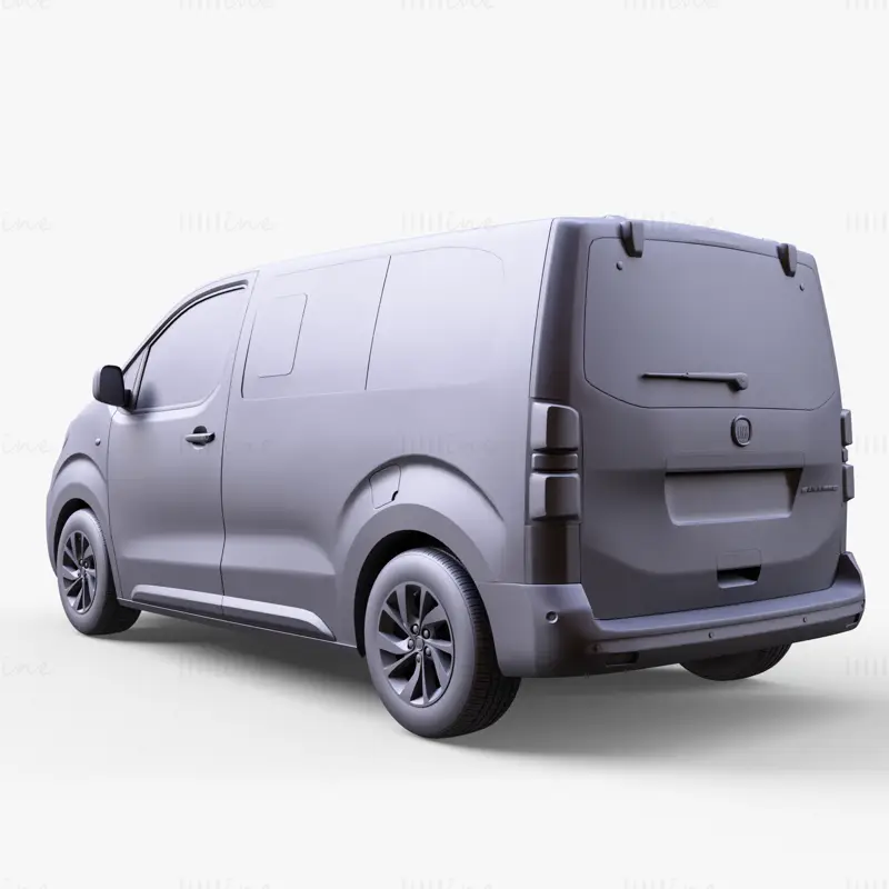 3D модел на автомобил Fiat E Ulysse 2022