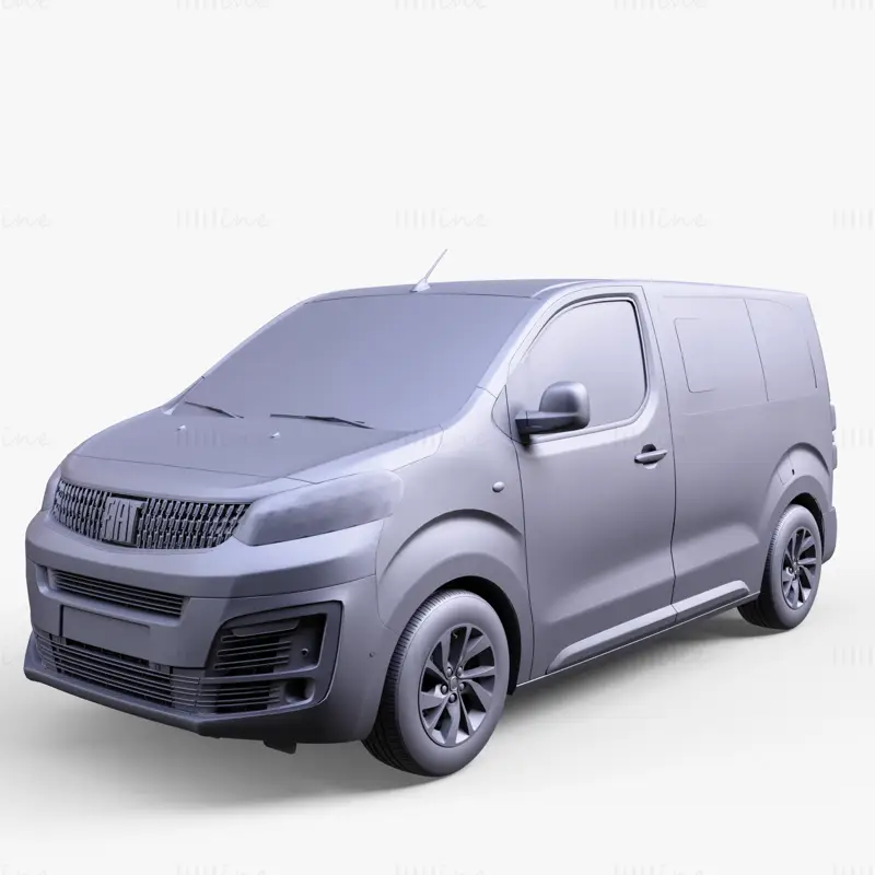 3D модел на автомобил Fiat E Ulysse 2022
