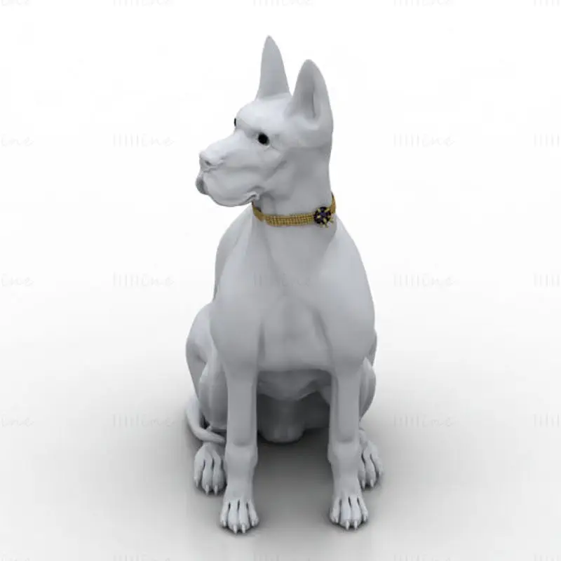 雕像狗 3D 模型