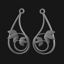 Filigree earrings jewelry design 3d print model STL