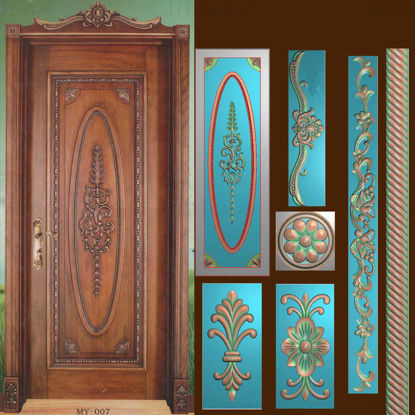 Fine carving wooden door pattern jdp