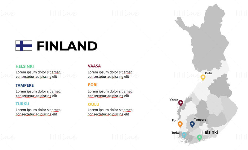Finland Infographics Map editable PPT & Keynote