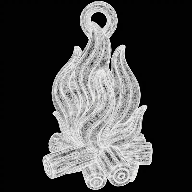 Feuerflammen-Anhänger-Schmuckdesign 3D-Druckmodell
