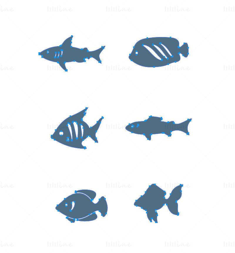 Fish vector icon logo