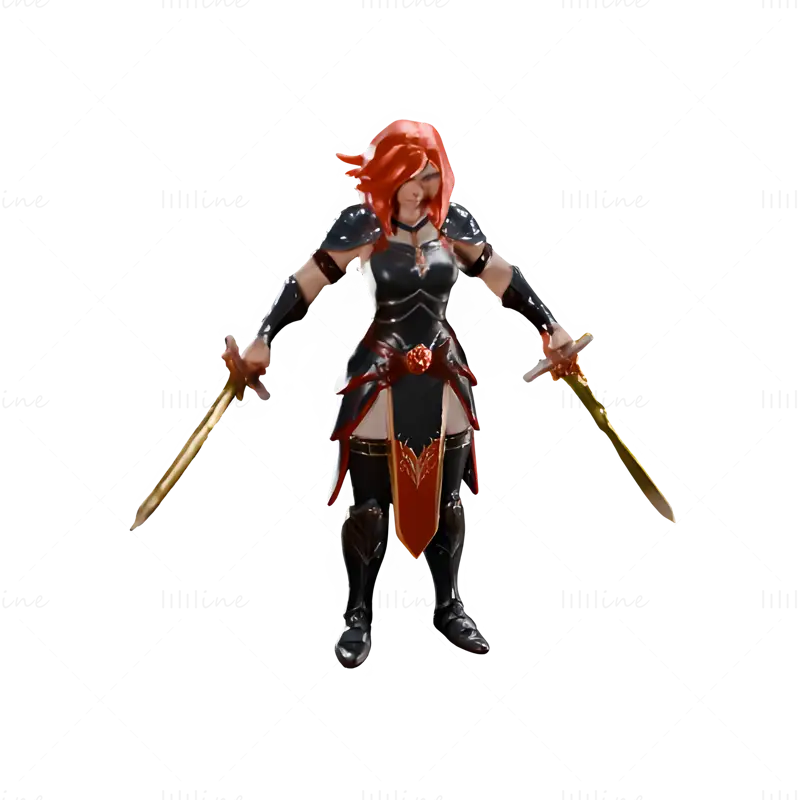 Model de imprimare 3D Flameblade Warrior