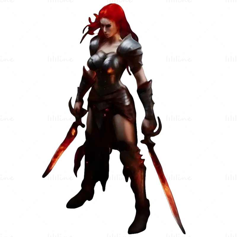 Flameblade Warrior 3D nyomtatási modell