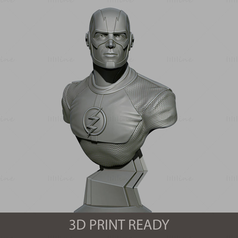 闪电侠半身像3D打印模型STL