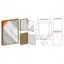 Flat Plastic Cover Packaging Box dieline vector
