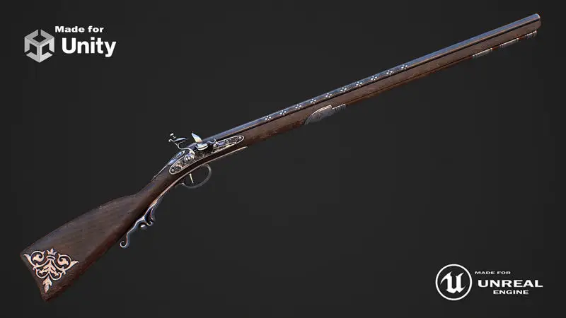 Flintlock Musket Model 3D