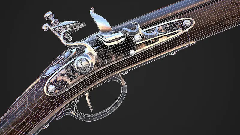 Flintlock Musket Model 3D