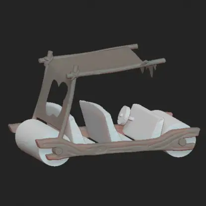 Model auta Flintstones 3D tisk STL