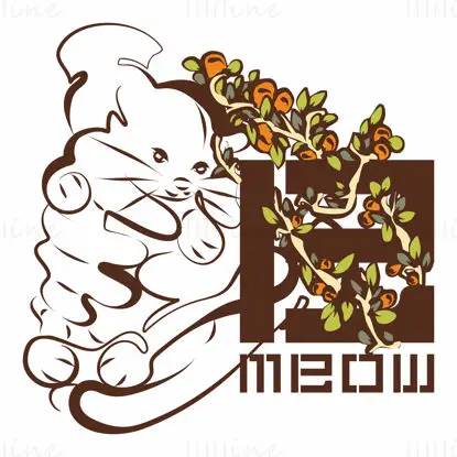Floral E Letter from Meow Kitten for Cat Lovers