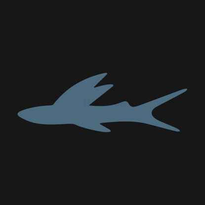Uçan balık vektör simgesi logosu