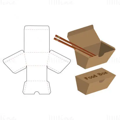 Škatla za hrano vektorske eps