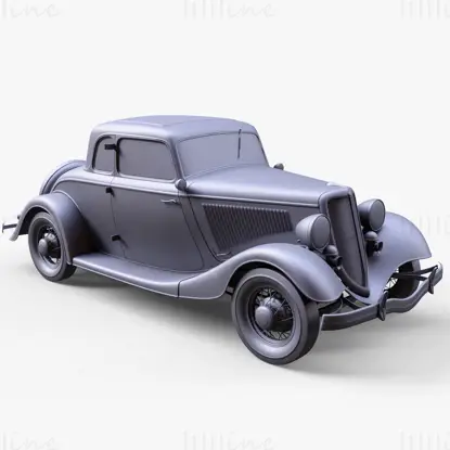 Modelo 3D do carro Ford Coupé 1934