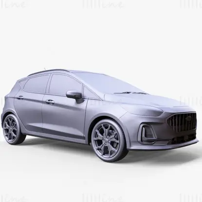 Modelo 3D do carro Ford Fiesta Active 2022