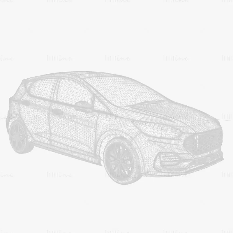 Ford Fiesta STline 2022 3D модел на кола