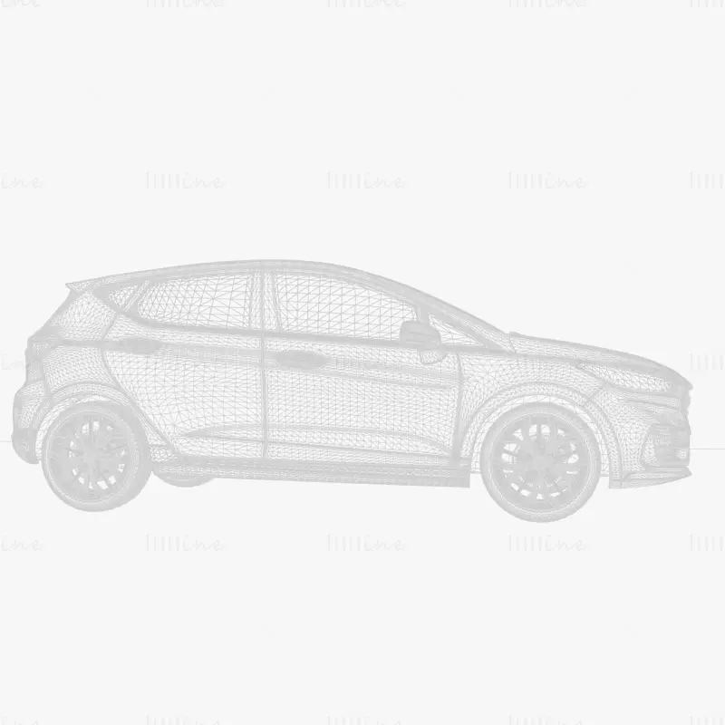 Coche Ford Fiesta STline 2022 modelo 3d