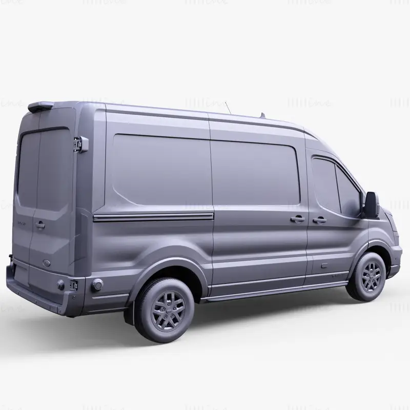 Ford Transit Van l2h2 Trail 2021 3D Model