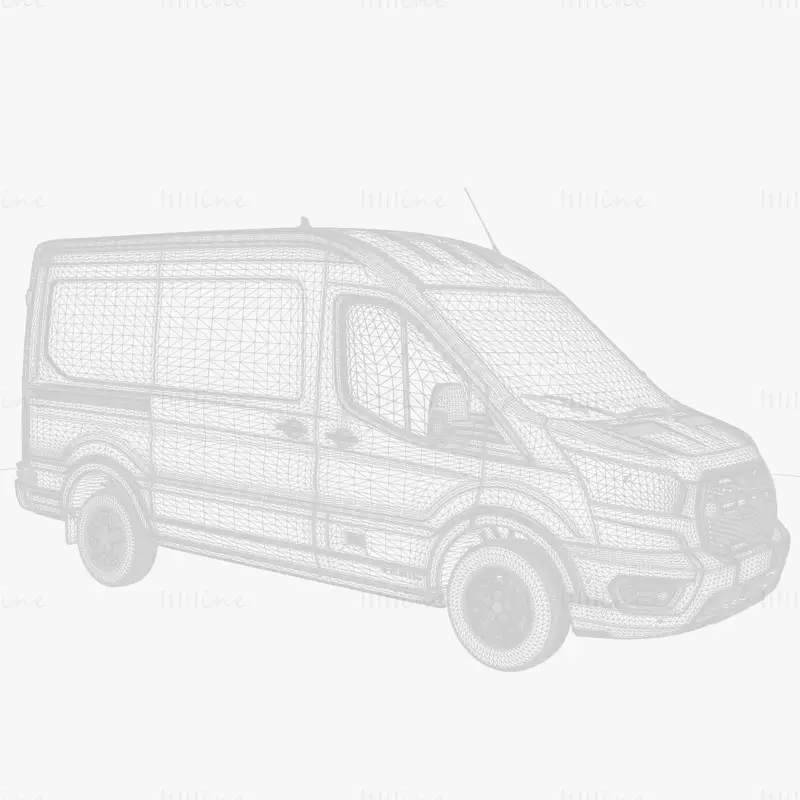 Ford Transit Van l2h2 Trail 2021 3D модел