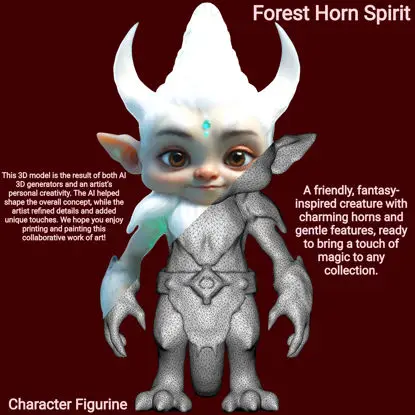 Forest Horn Spirit 3D nyomtatási modell