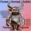 Forest Horned Goblin 3D Print Model - Fantasy Tabletop Miniature STL File