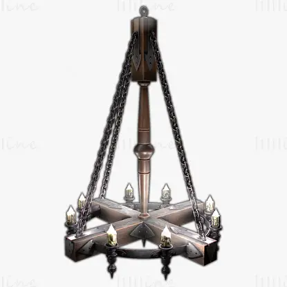 Forged chandelier 1 3D model