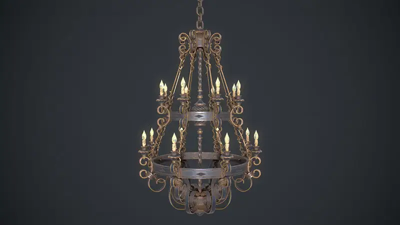 Forged chandelier 3D model