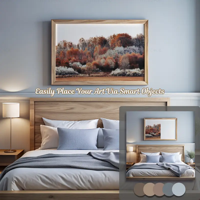 Frame Mockup Bundle Code RE-3 | Bedroom Design