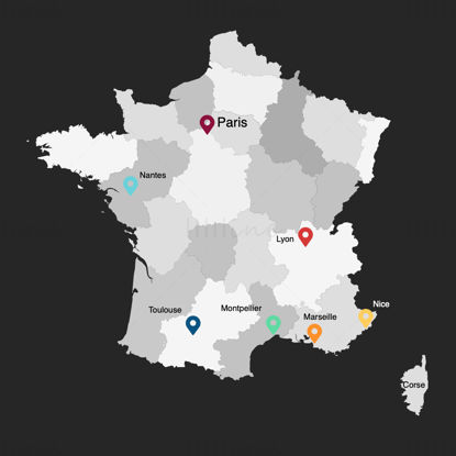 France Infographics Map editable PPT & Keynote