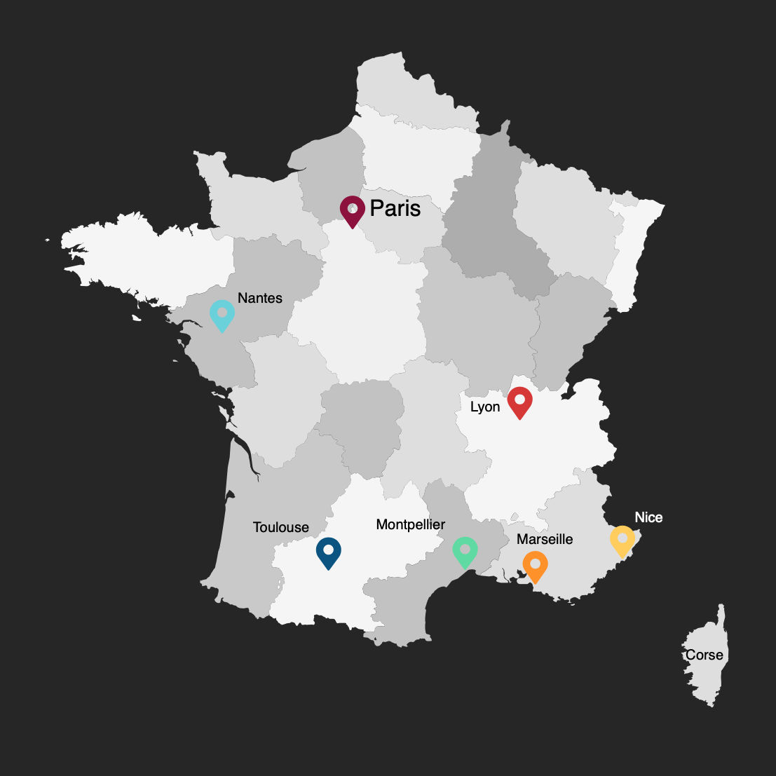 Carte d infographie de france modifiable ppt et keynote
