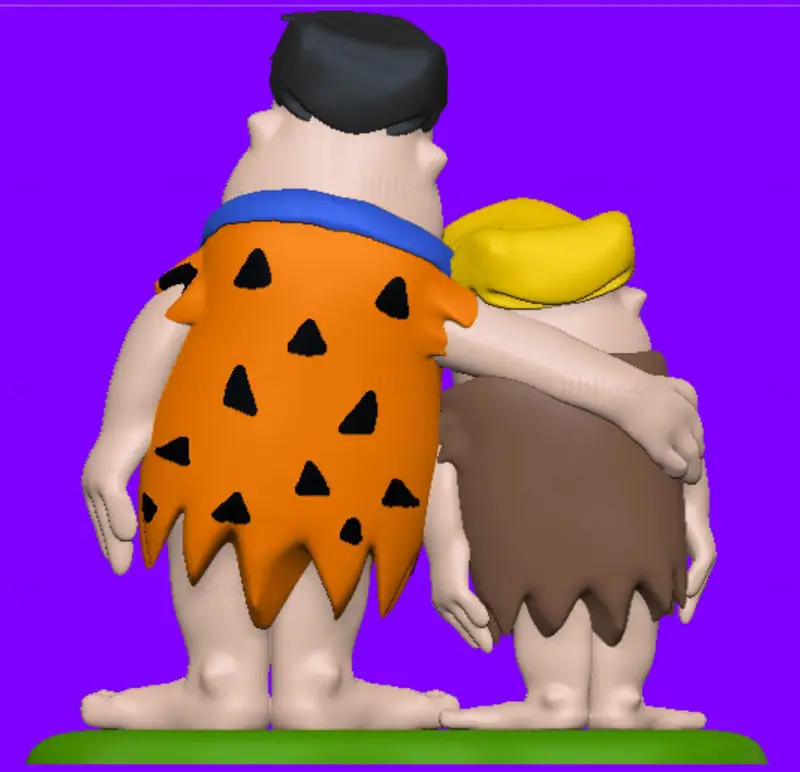 Fred and Barney The Flintstones 3D Printing Model STL