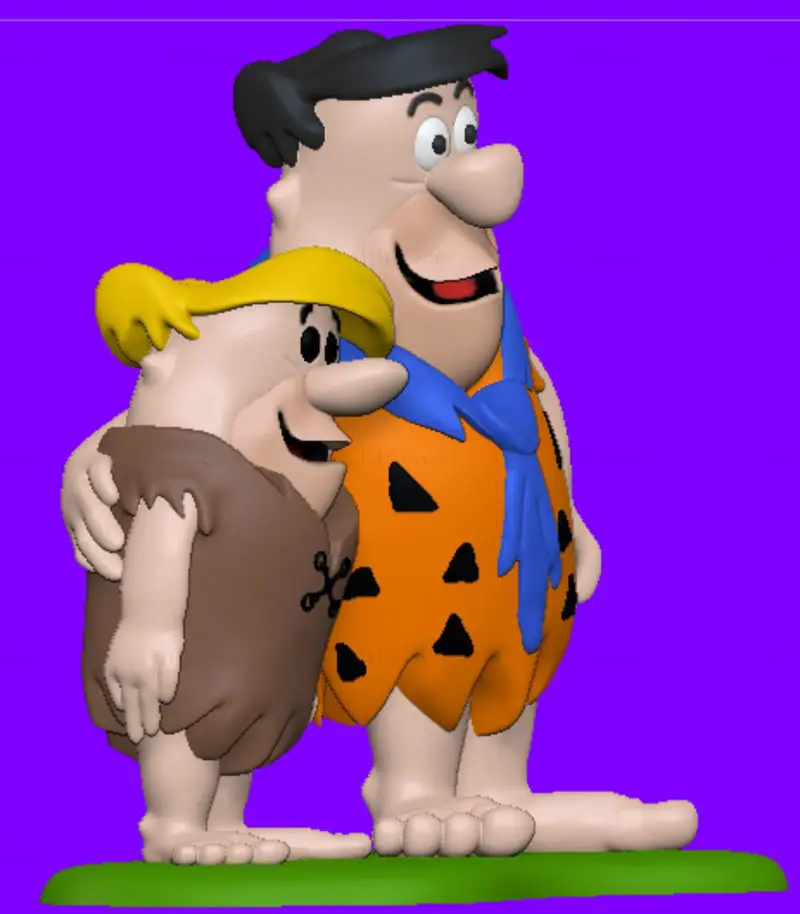 Fred and Barney The Flintstones 3D Printing Model STL