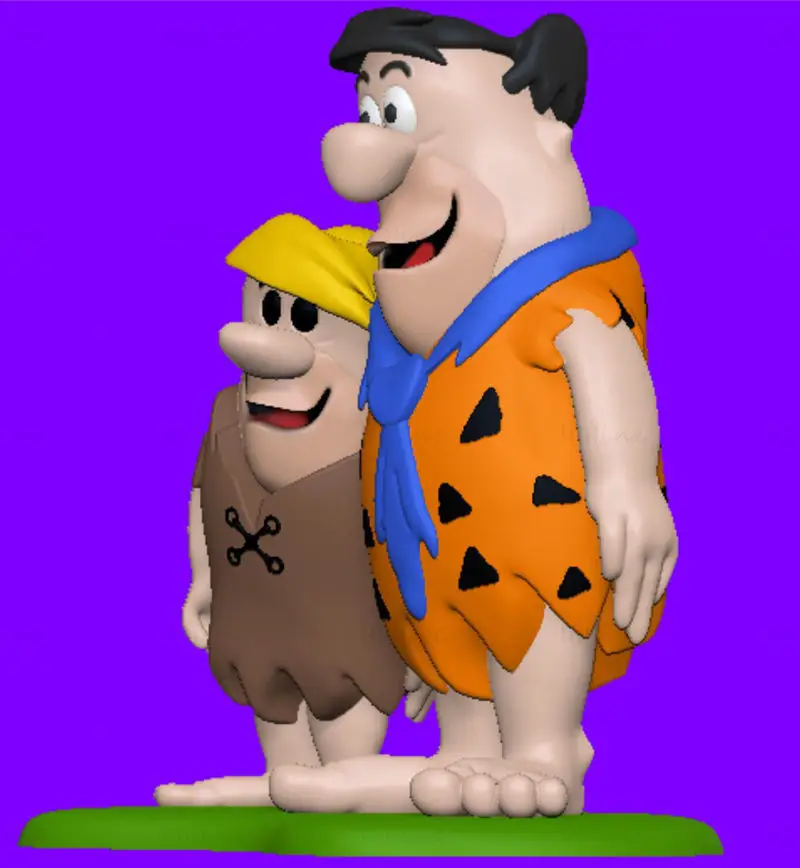 Fred and Barney The Flintstones 3D Printing Model STL