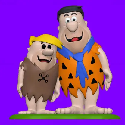 Fred and Barney The Flintstones 3D Printing Model STL