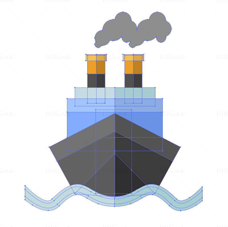 Freighter vector icon