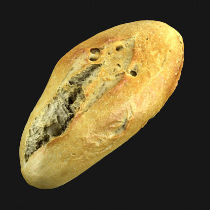 نان فرانسوی مدل سه بعدی