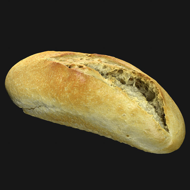 法式面包3d模型