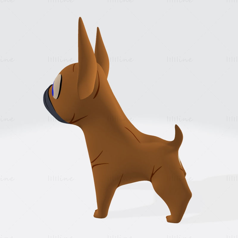 3D-Druckmodell der französischen Bulldogge