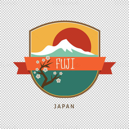 Fuji iconic elements vector eps png