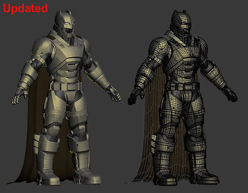 Costume da pipistrello corazzato completo Batman vs Superman Cosplay stampa 3D modello STL